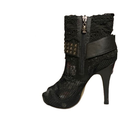 NWT IRON FIST Mesh stiletto high heel ankle boots - Picture 3 of 9